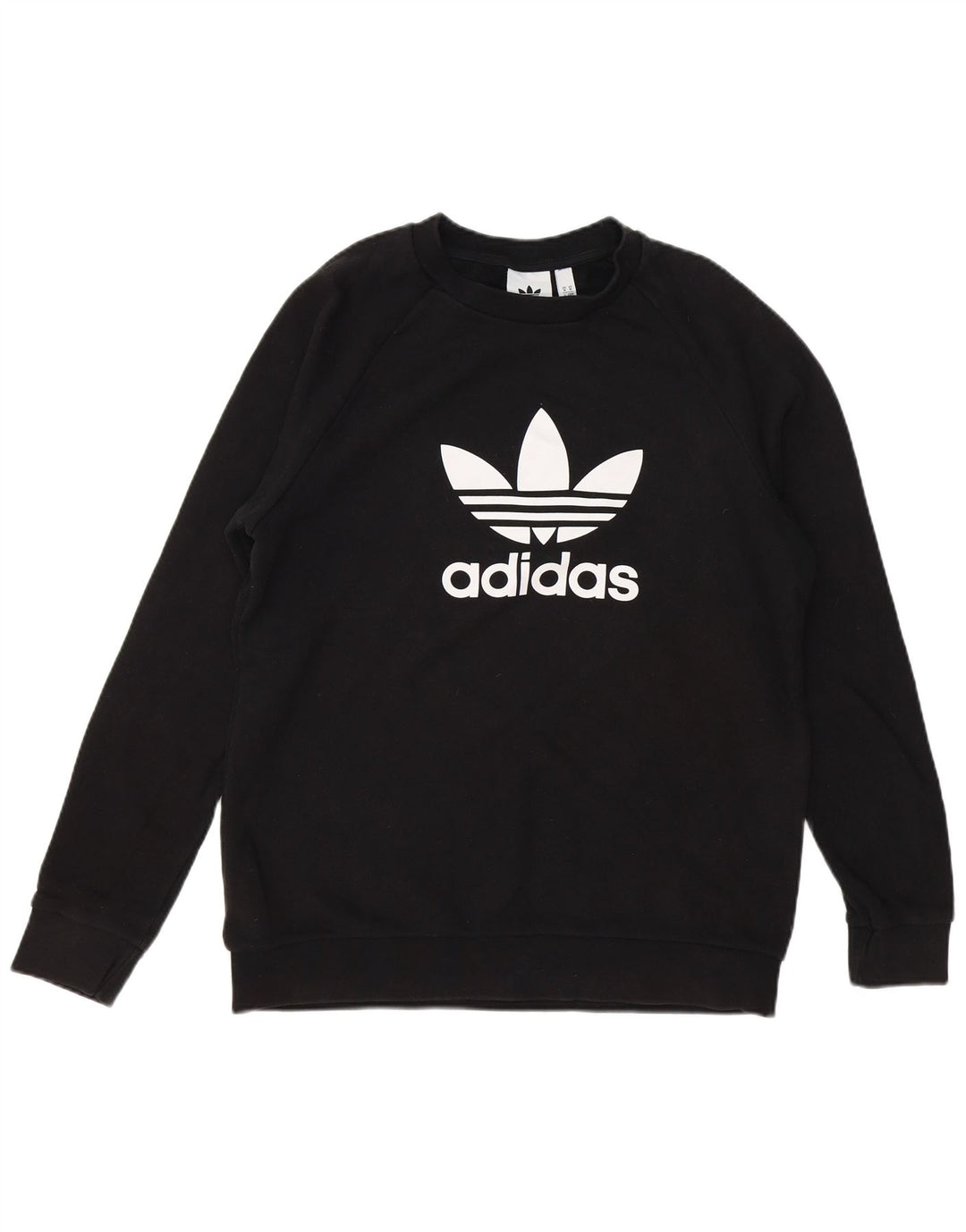 ADIDAS Mens Graphic Sweatshirt Jumper Medium Black Cotton