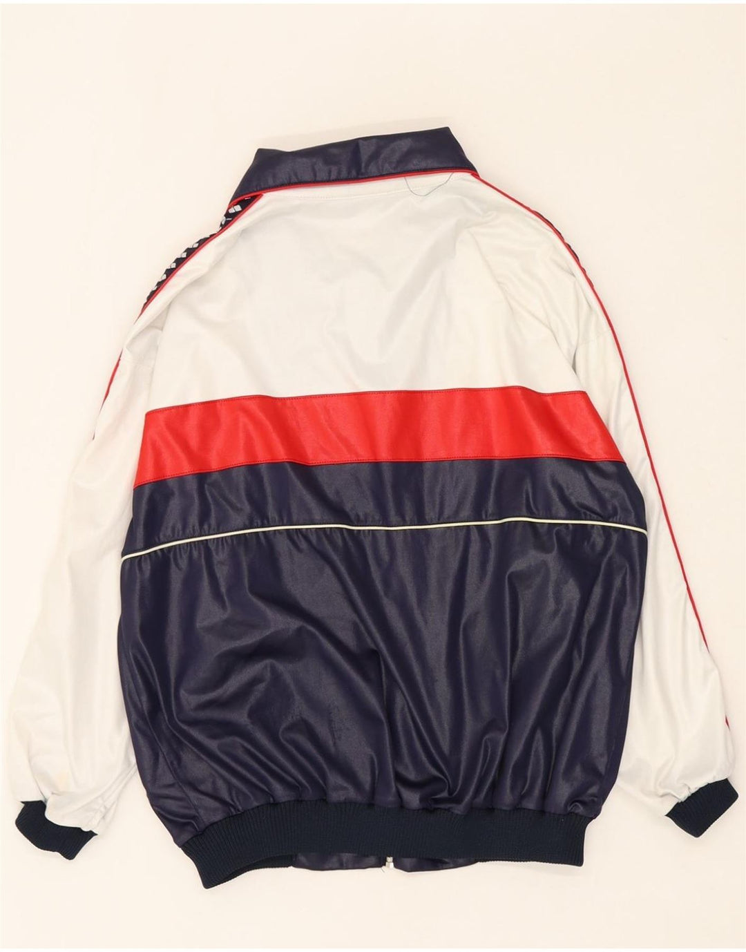 ARENA Womens Graphic Tracksuit Top Jacket Large Navy Blue Colourblock Vintage Arena and Second-Hand Arena from Messina Hembry 