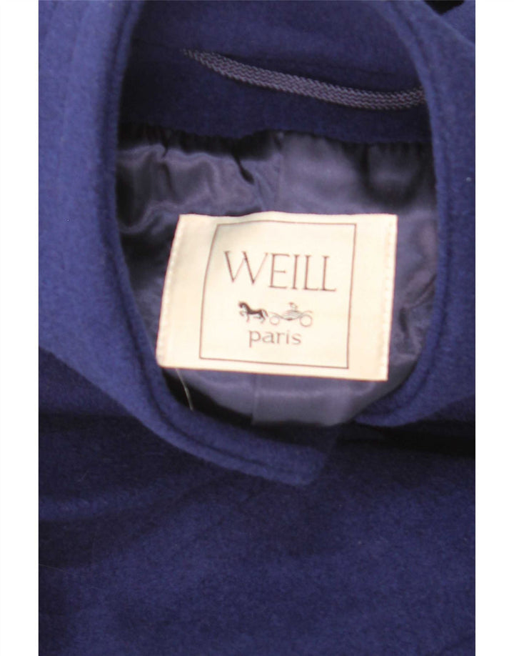 Weill Damen-Mantel mit lockerer Passform, EU 40, mittelmarineblaue Wolle