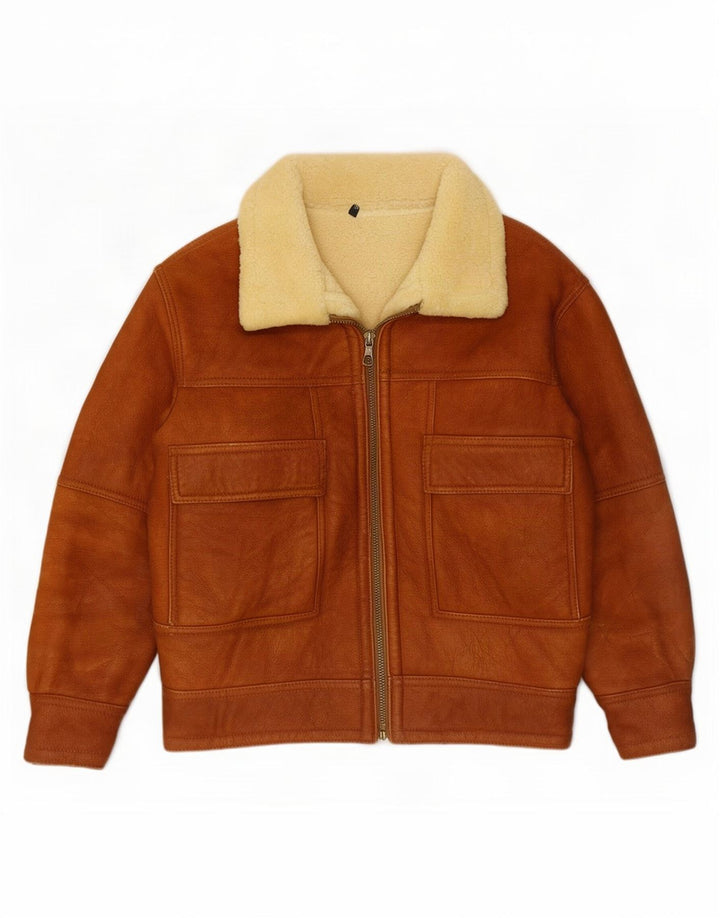 Vintage męska kurtka Shearling IT 50 Large Brown