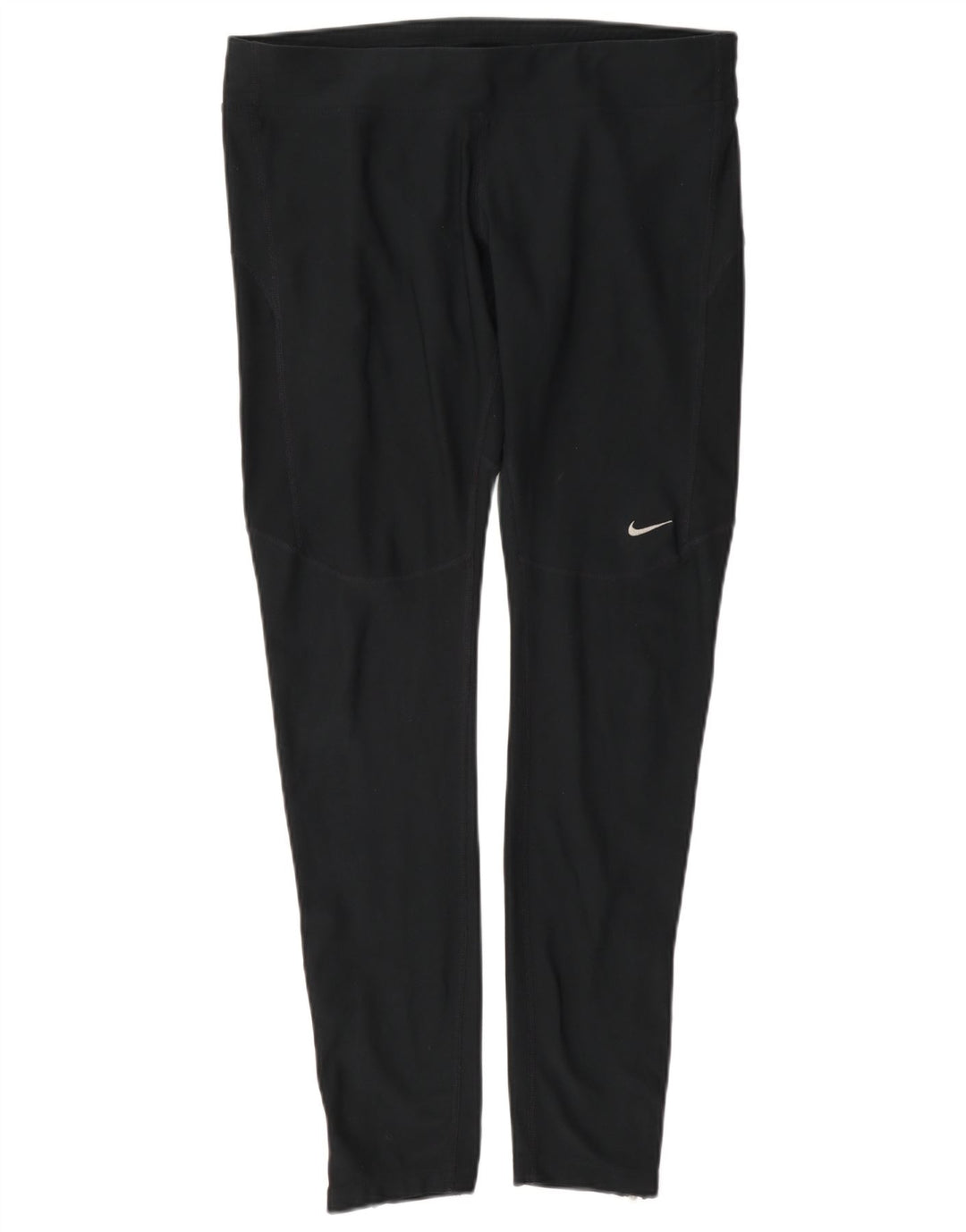 Nike Womens Dri Fit Leggings UK 14 Large Navy Blue Polyester