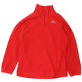 Maglione in pile da uomo Kappa con zip e collo in poliestere rosso medio