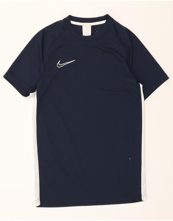 Camiseta Nike Dri Fit para hombre Top Small Azul marino Colorblock Poliéster