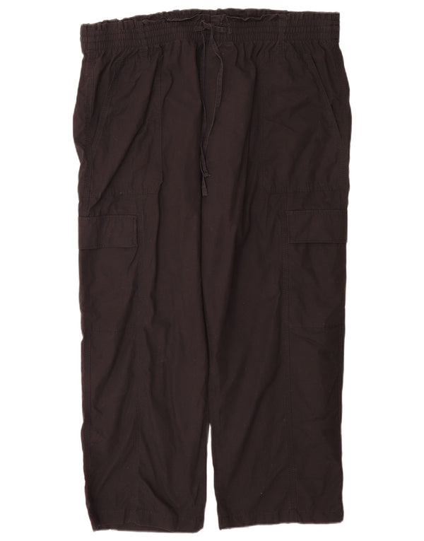 Marks & Spencer Damskie Spodnie Cargo z wysokim stanem UK 20 2XL W40 L27 Czarne