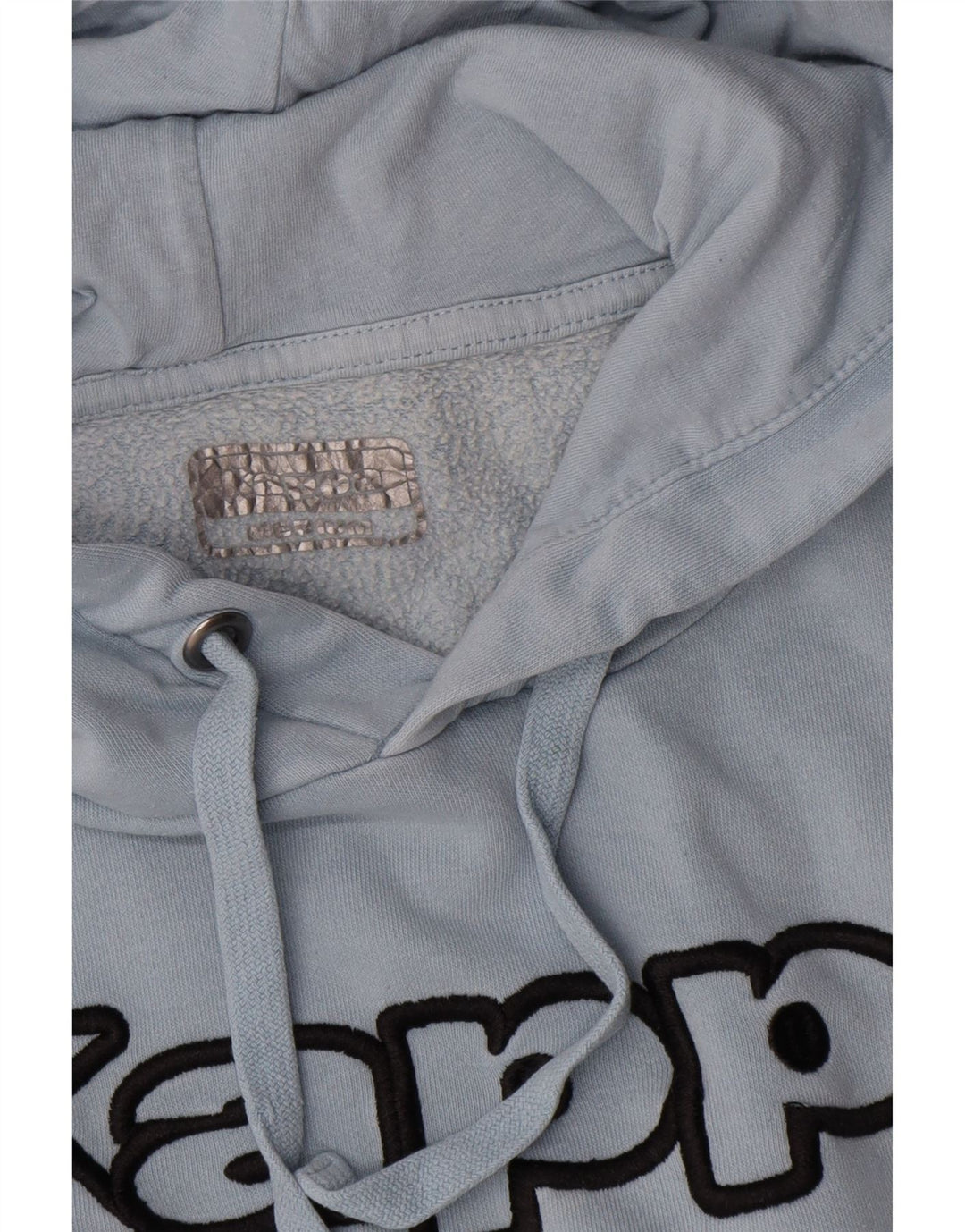 Kappa Mens Graphic Hoodie Jumper Medium Blue Cotton