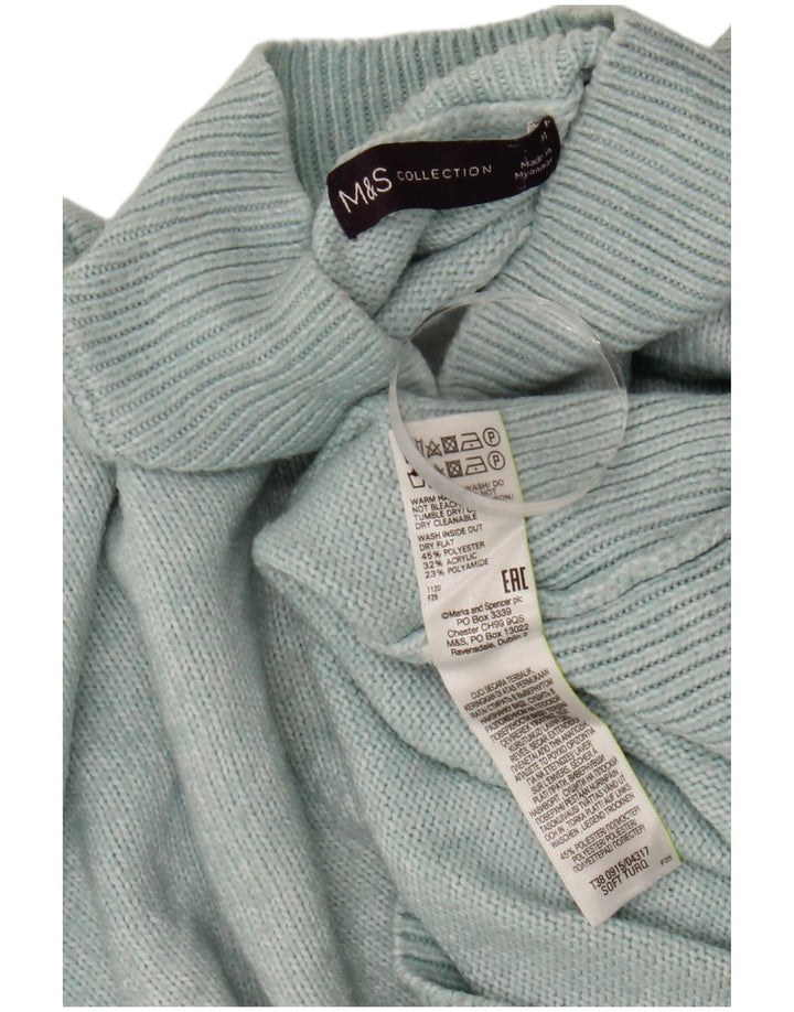 Marks & Spencer Dame Turtle Neck Jumper Sweater UK 14 Medium Turkis
