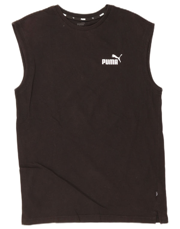 Puma Mens Vest Top Small Black Cotton