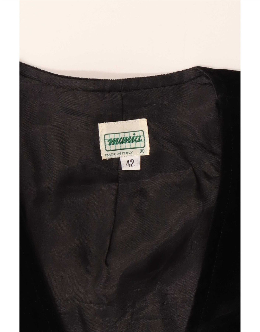 Vintage Womens Double Breasted Velvet Bolero Jacket IT 42 Medium Black
