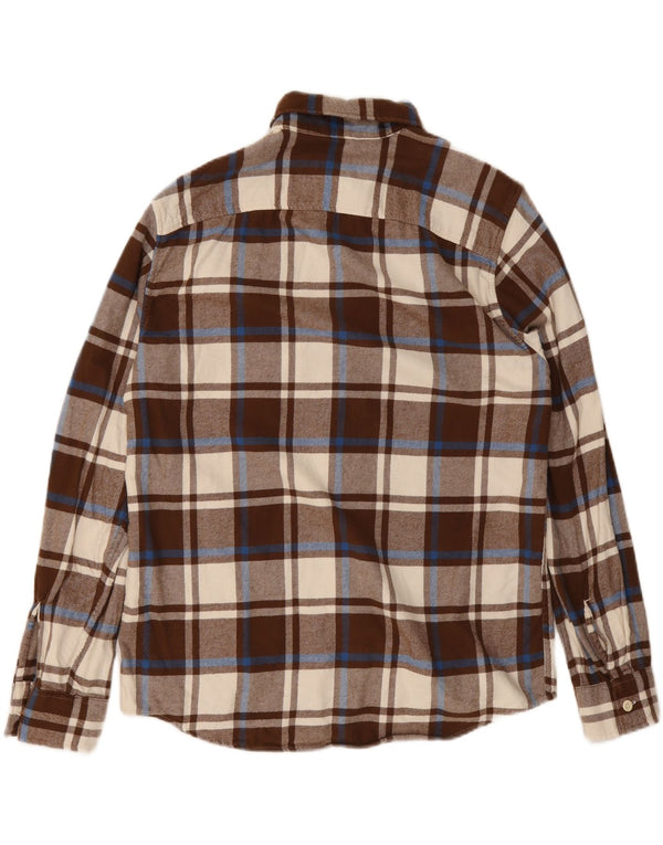 American Eagle herre flannelskjorte medium brun ternet bomuld