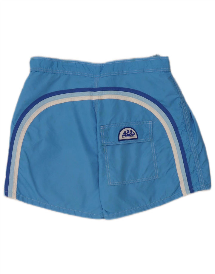Sundek Mens Swimming Shorts Medium  Blue Striped Nylon
