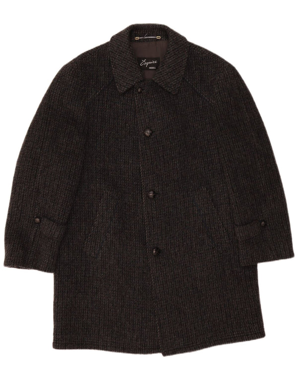 Esquire Abrigo para hombre IT 48 Lana virgen gris medio