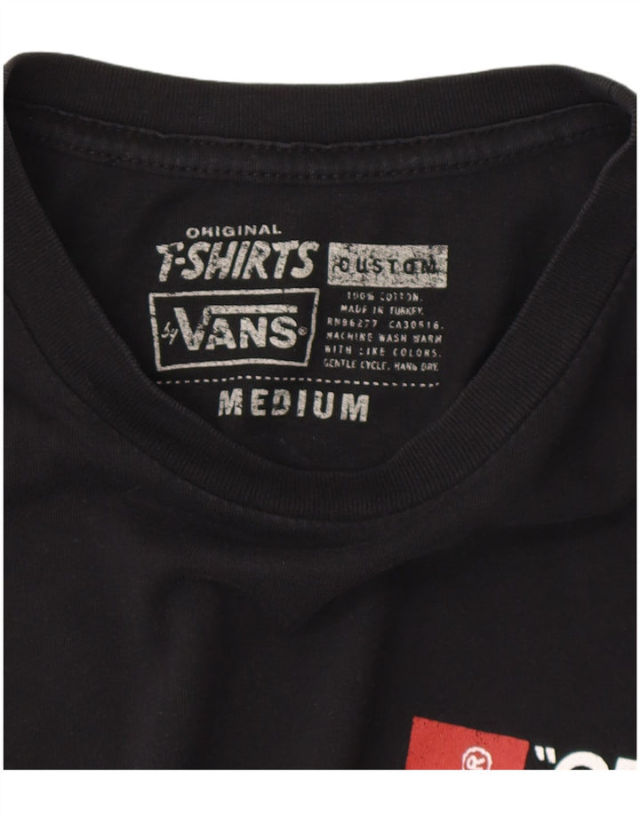 T-shirt grafica da uomo Vans Top in cotone nero medio