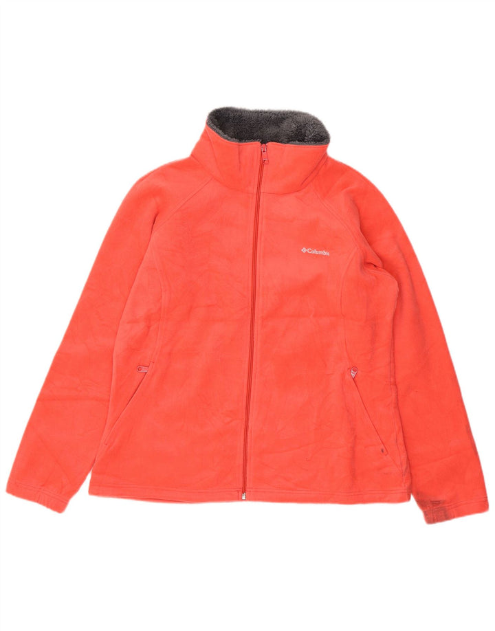 COLUMBIA Womens Fleece Jacket UK 18 XL Red Polyester
