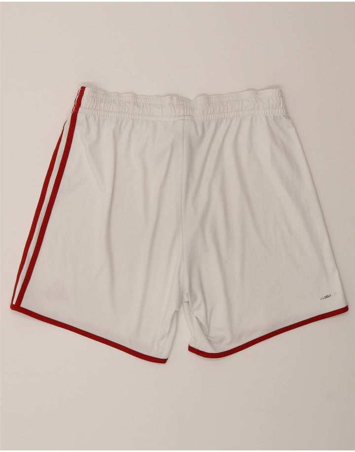 Pantaloncini sportivi Adidas Climalite da uomo grandi in poliestere bianco