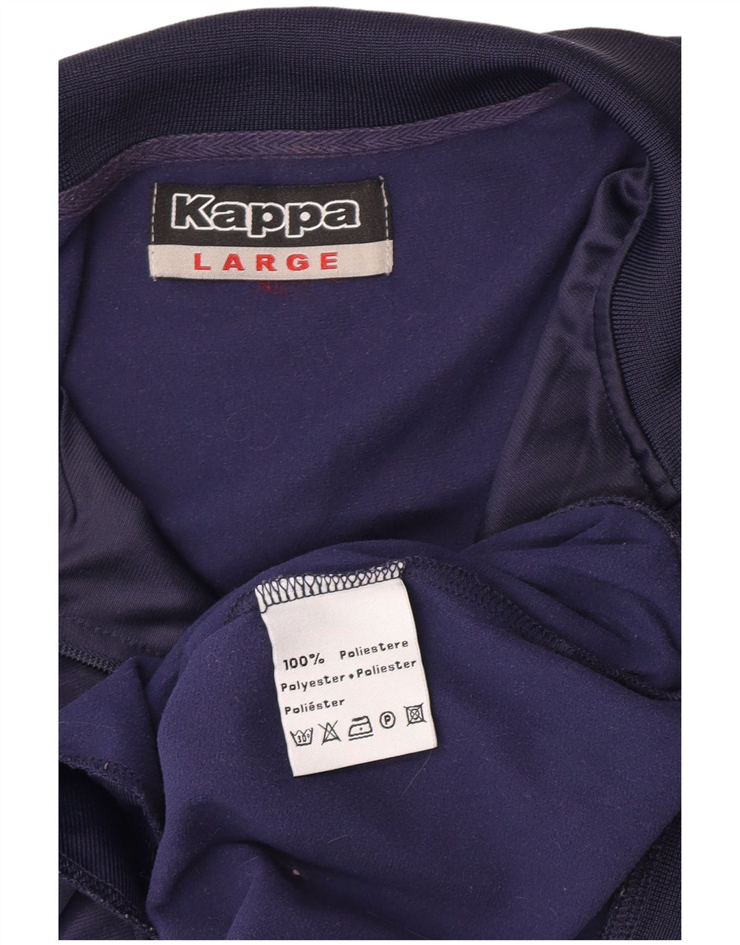 Kappa Mens Tracksuit Top Jacket Large Navy Blue Polyester