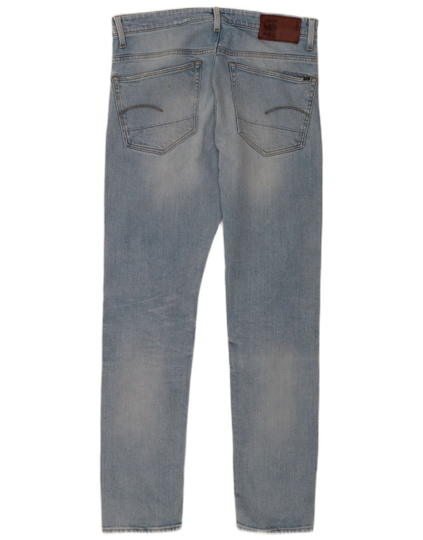 G-Star Mens 3301 Distressed Tapered Jeans W34 L34 Blue Cotton