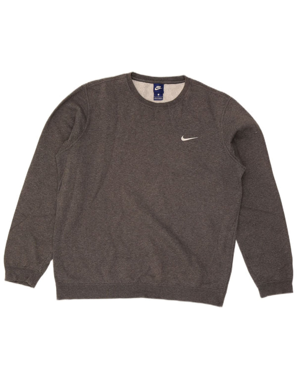 Nike Mens Sweatshirt Jumper Large Grey Cotton