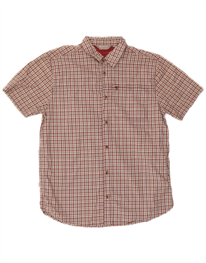 Mountain Warehouse Mens Short Sleeve Shirt Large Red Check Cotton