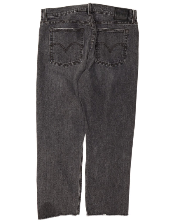 Levi's Damen Wedgie Straight Jeans W31 L26 Graue Baumwolle