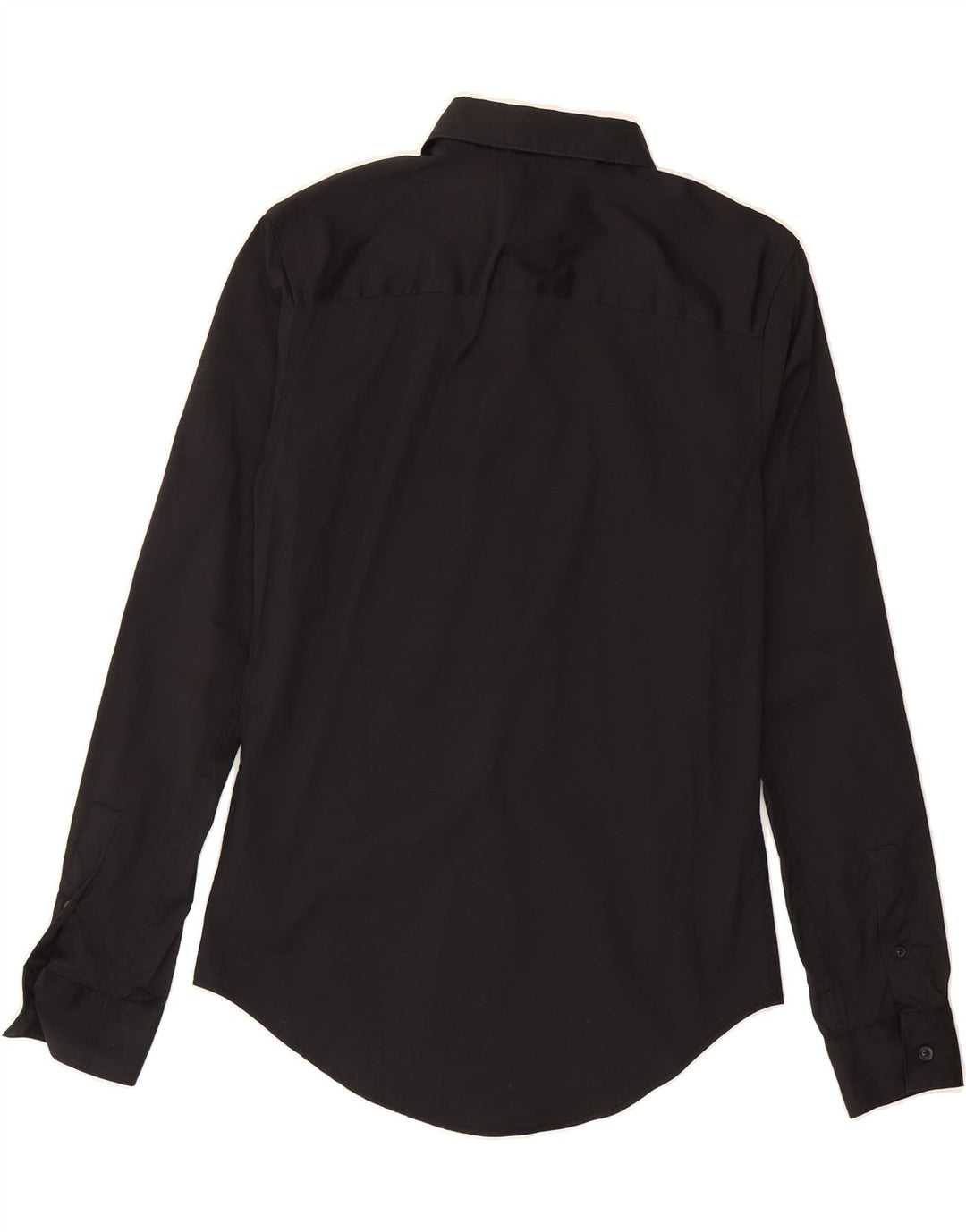 ZARA Mens Slim Fit Shirt Medium Black Cotton Vintage Zara and Second-Hand Zara from Messina Hembry 