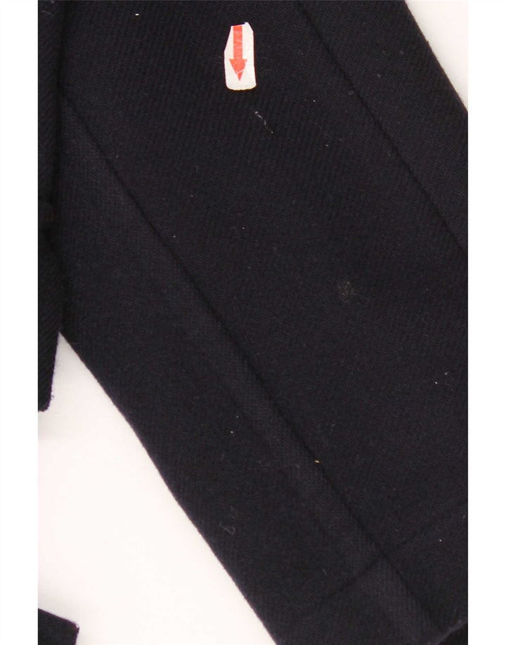 Barbour Mens Hooded Duffle Coat UK 36 Small Navy Blue Wool