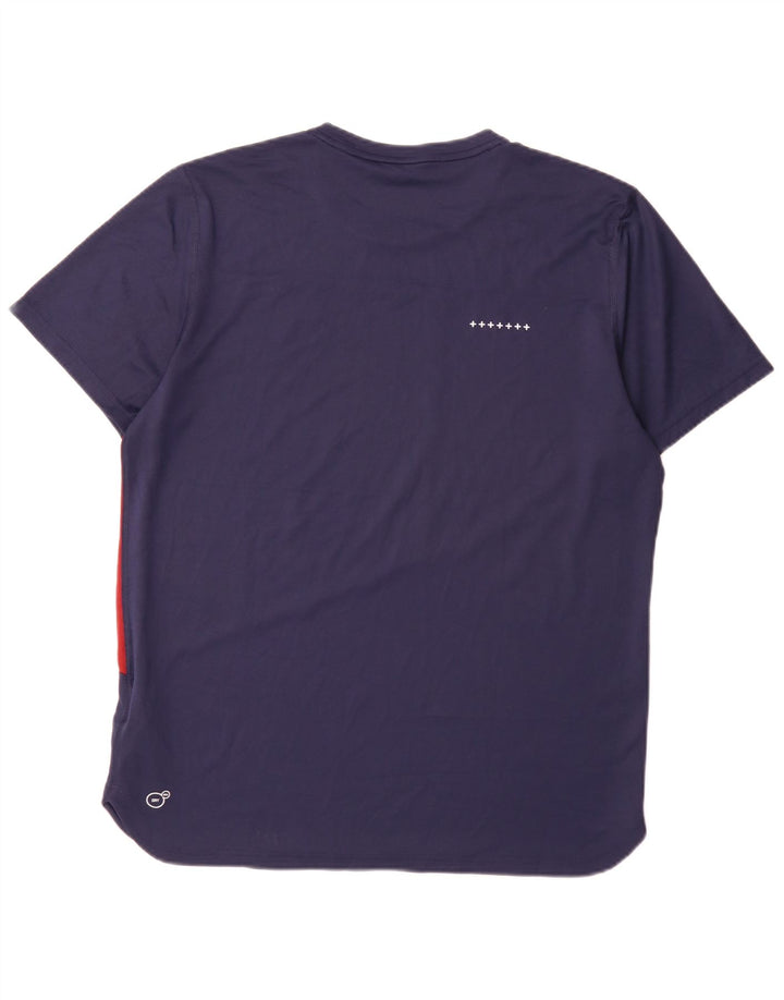 Puma Herren T-Shirt Top Large Marineblau Colourblock Polyester