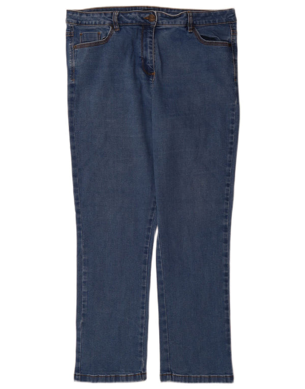 Cos Damen Straight Jeans UK 18 XL W36 L29 Blaue Baumwolle