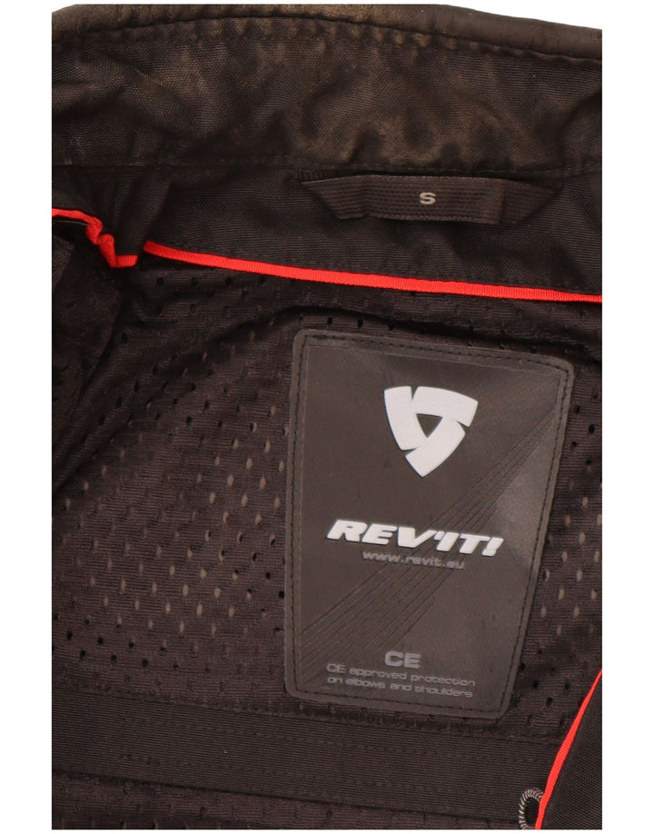 REVIT Mens Graphic Racer Jacket UK 36 Small Black Polyester
