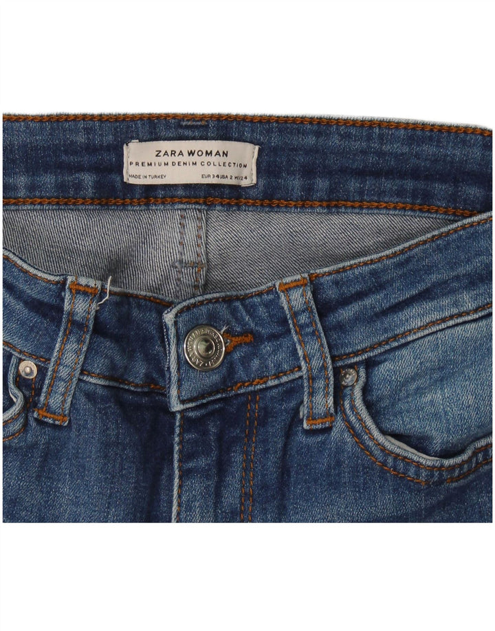 Zara Womens Flared Jeans EU 34 2XS W24 L31 Blue