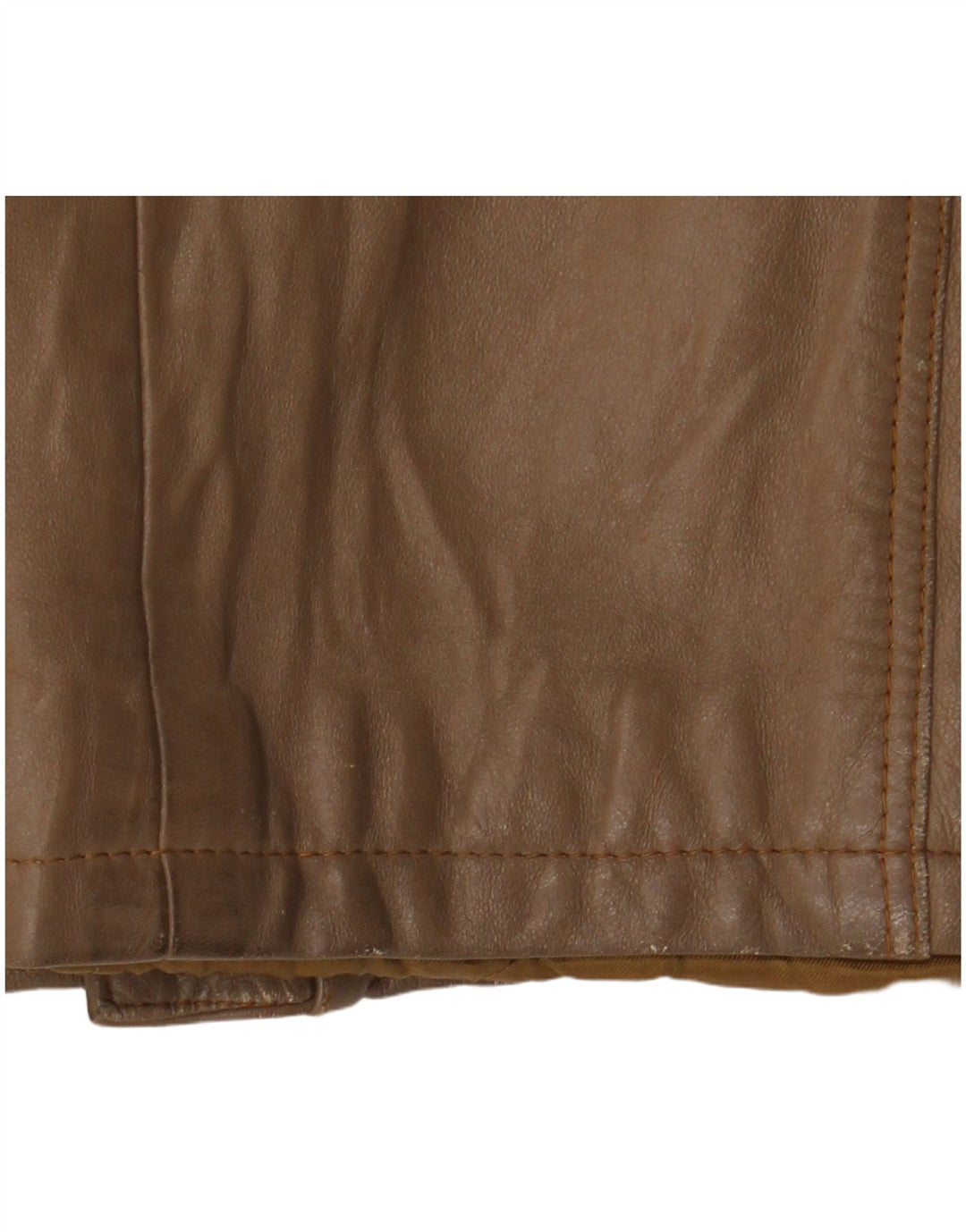 Giacca in pelle vintage da donna UK 14 Marrone medio