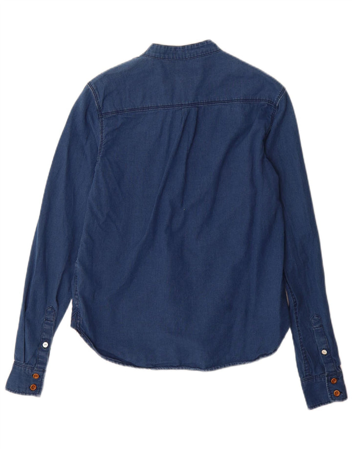 Replay Womens Shirt UK 10 Small Blue Cotton