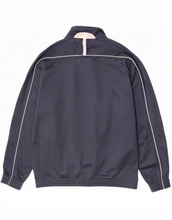 Diadora Mens Tracksuit Top Jacket UK 40 Medium Navy Blue Colourblock