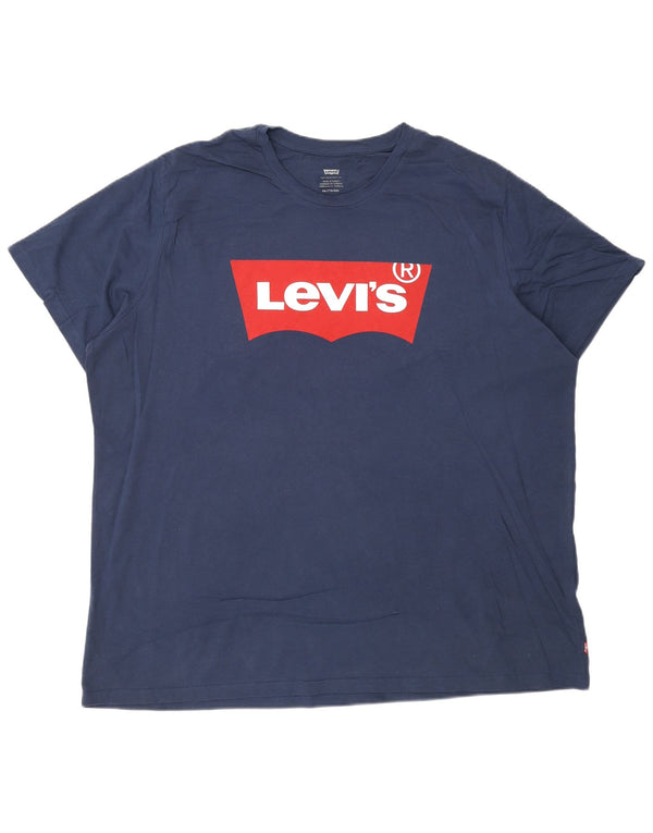 Levi's T-Shirt Graphique Top 2XL Homme Bleu Marine Coton