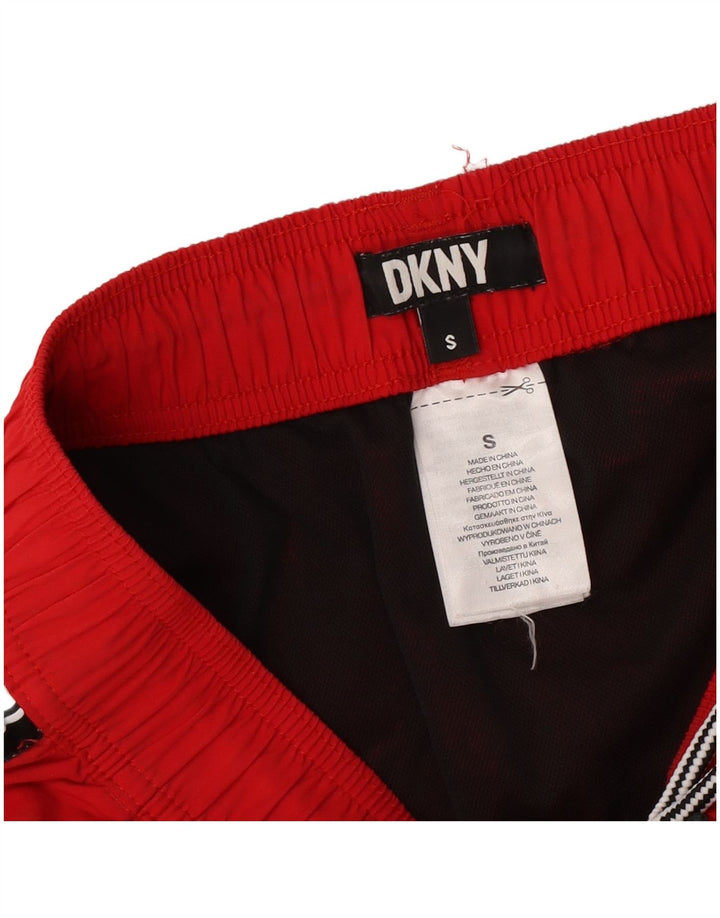 Dkny Herren Badeshorts mit Grafik, Größe S, Rot, Polyamid