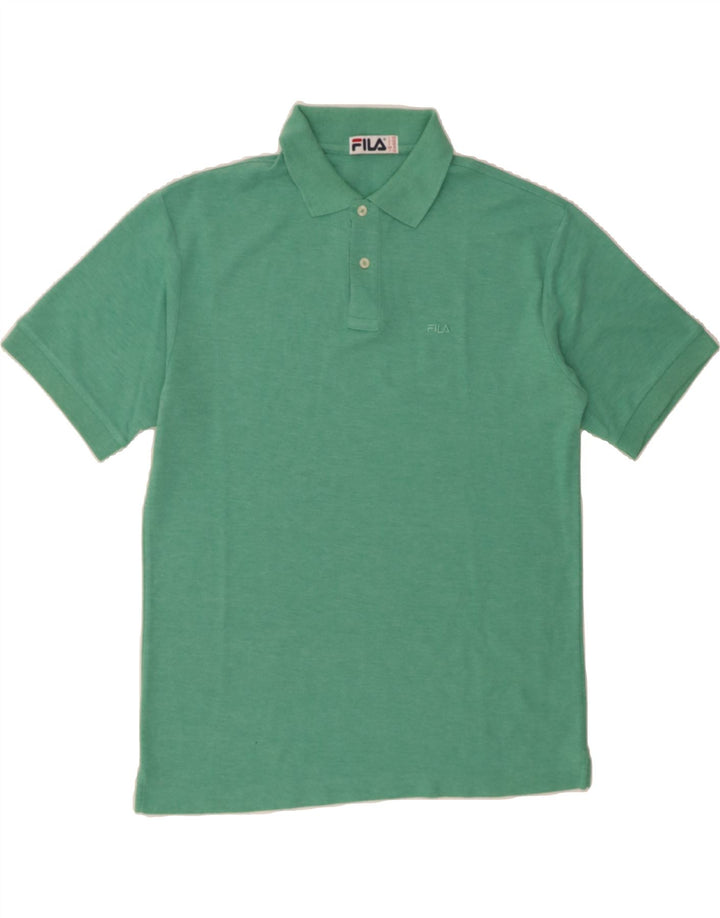 FILA Mens Polo Shirt Medium Green Cotton Vintage Fila and Second-Hand Fila from Messina Hembry 
