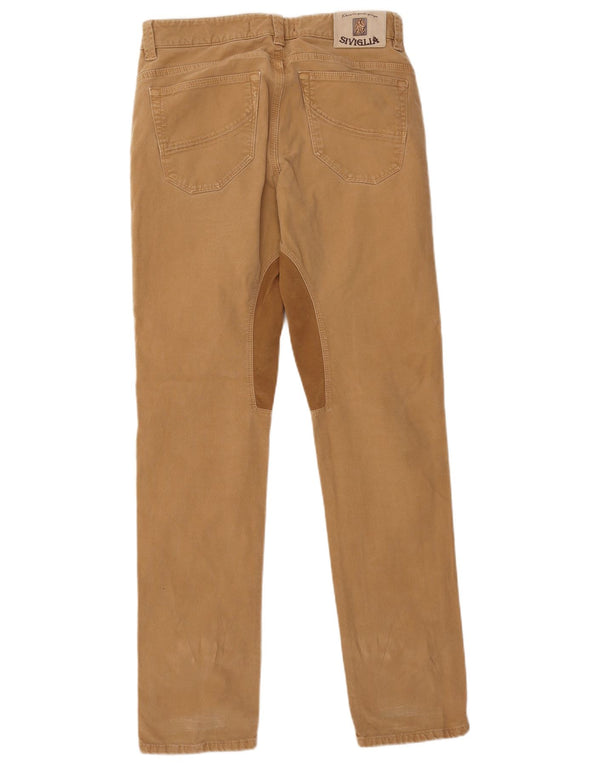 SIVIGLIA Pantalon décontracté droit pour homme W32 L32 Beige Colourblock