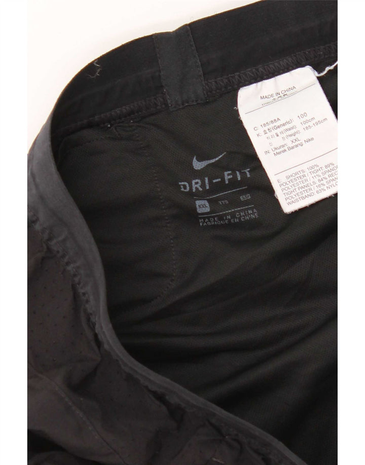 Nike Short de sport Dri Fit pour homme 2XL Noir Polyester