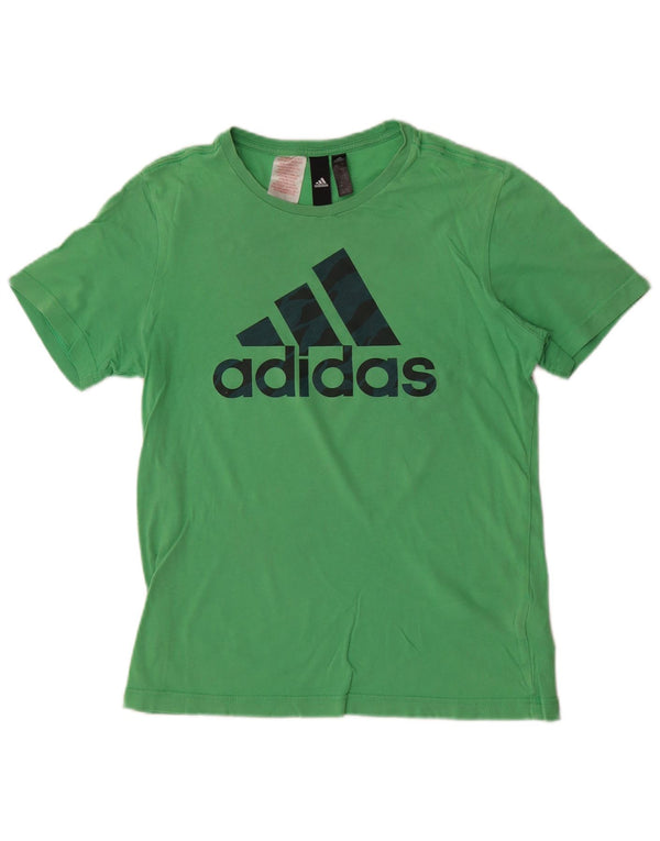 Adidas T-Shirt Graphique Garçon 13-14 ans Vert Coton