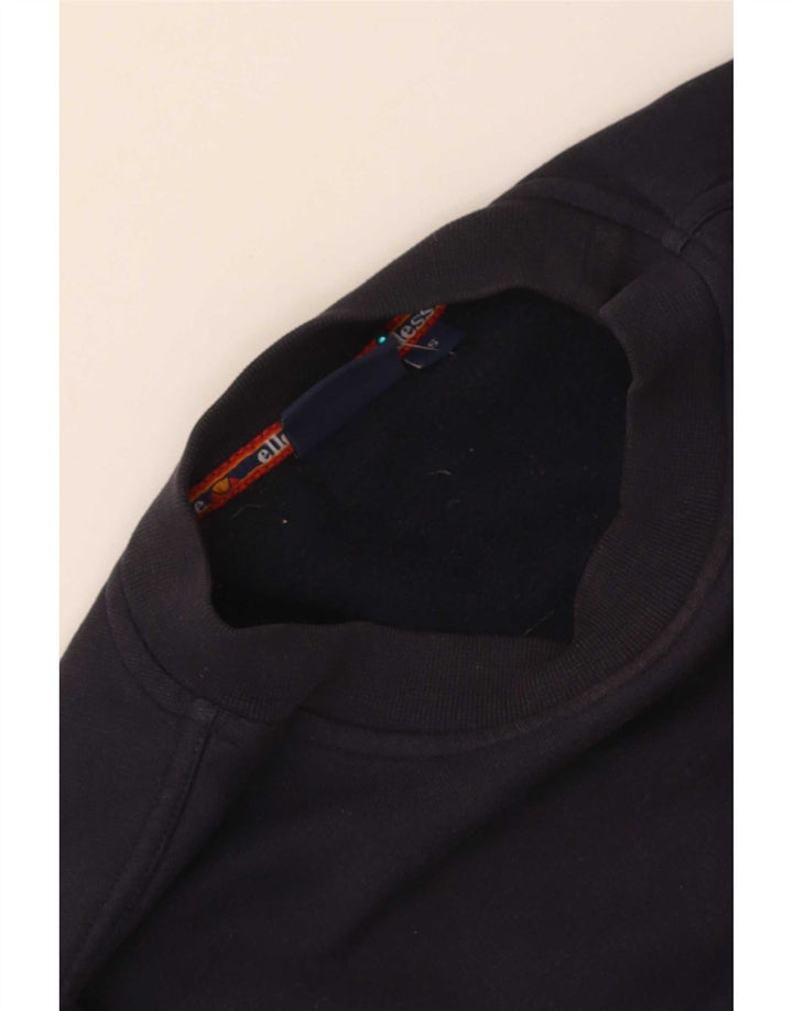 Ellesse Womens Grafisk Oversized Sweatshirt Jumper UK 10 Small Navy Blue