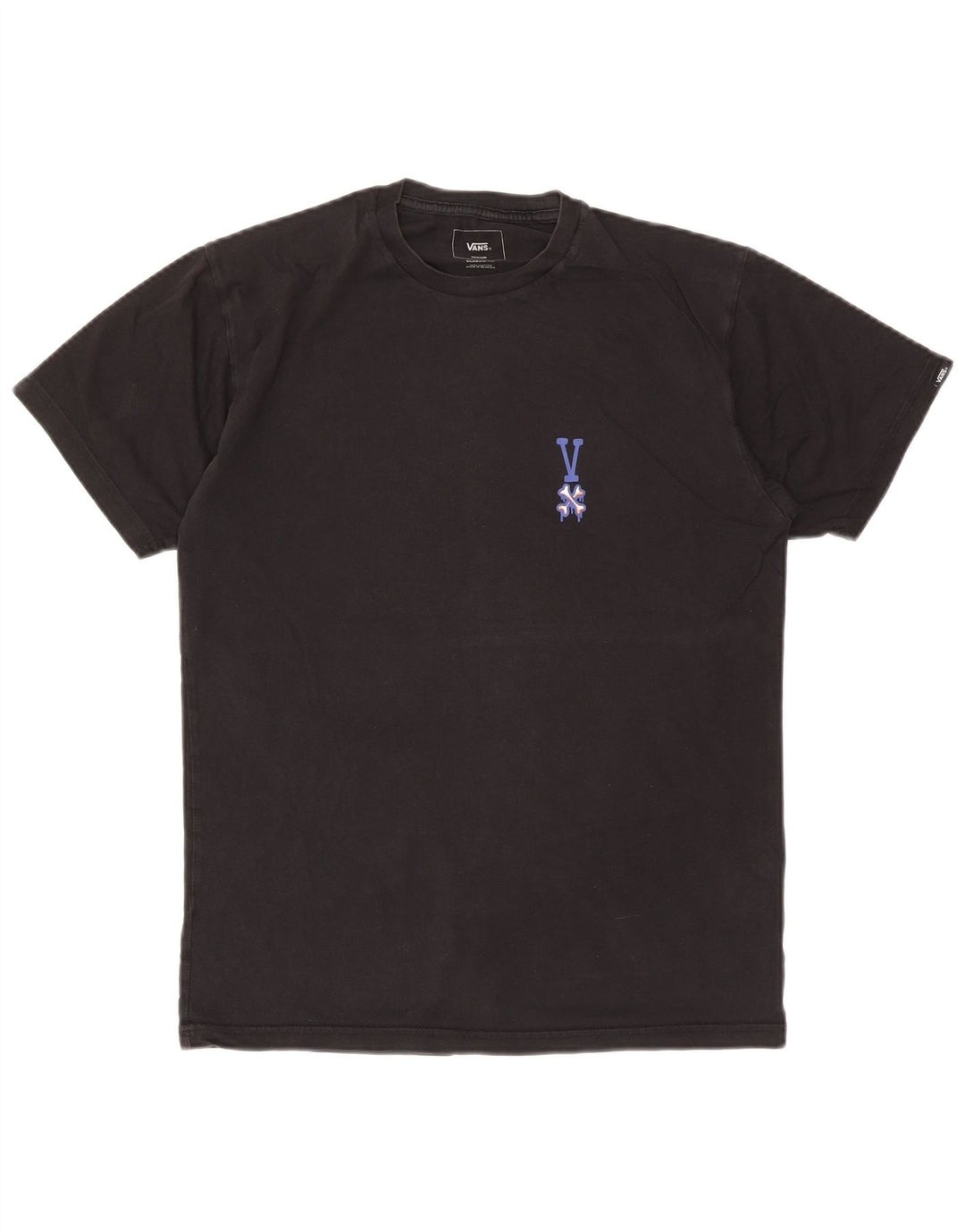 Vans Mens Classic Fit Graphic T-Shirt Top Medium Black Cotton