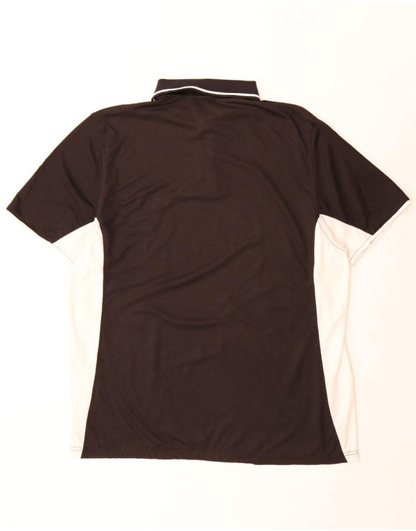 Camisa polo masculina Adidas 2XL preta colorblock