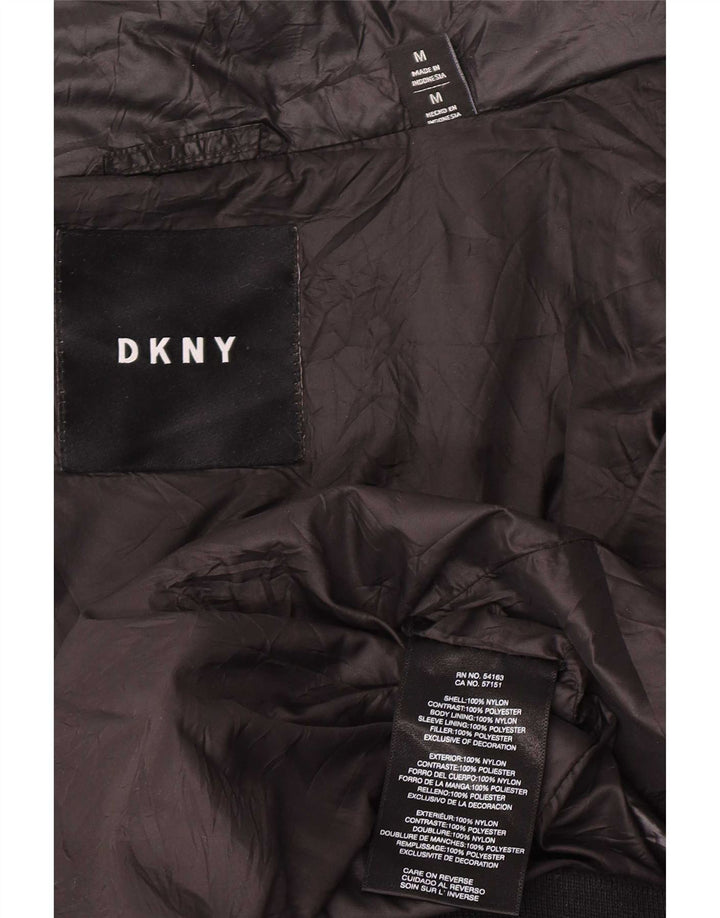 Dkny Mens Graphic Padded Jacket UK 38 Medium Black Colourblock Nylon