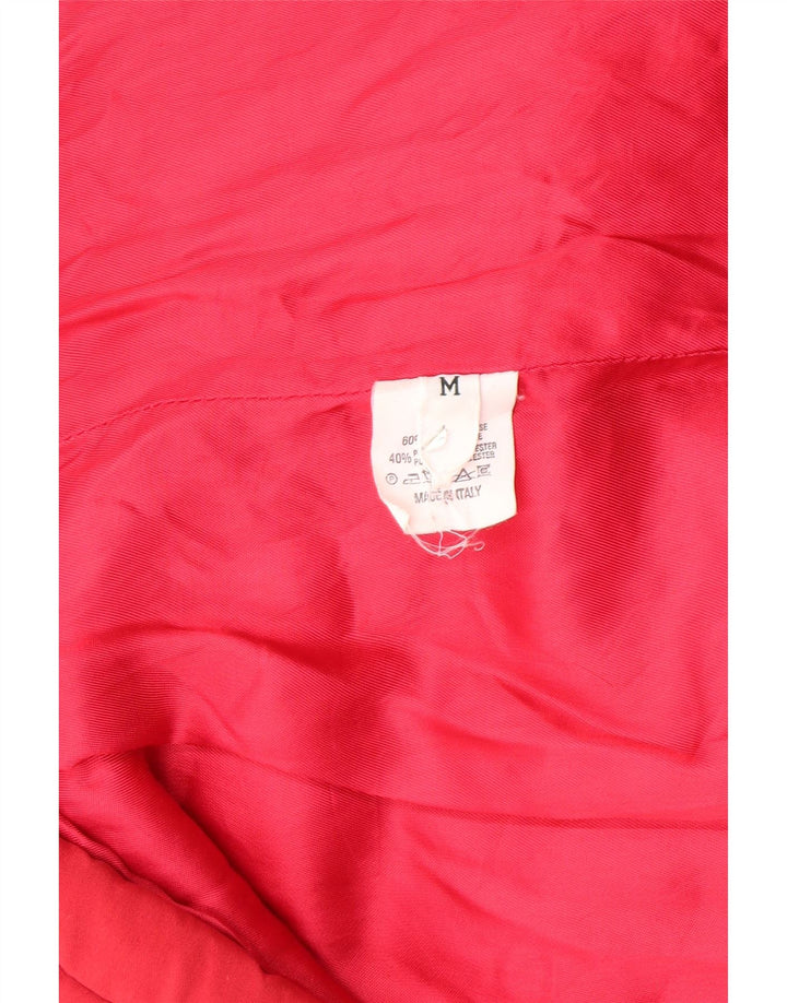 VINTAGE Womens Oversized Hooded Padded Coat UK 14 Medium Red Viscose Vintage Vintage and Second-Hand Vintage from Messina Hembry 