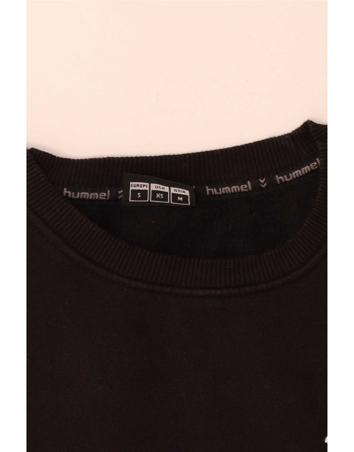 Hummel Mens Sweatshirt Jumper Small Black Cotton