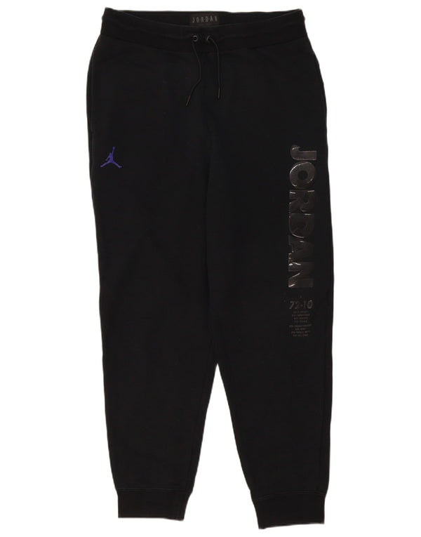 Jordan Mens Graphic Tracksuit Trousers Joggers Medium Black Cotton