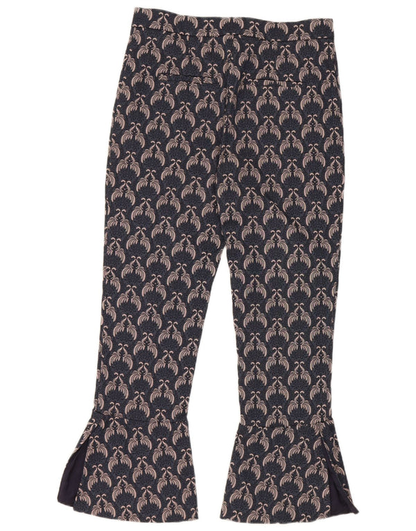 Pinko Γυναικεία γραφικά κομμένα παντελόνια UK 10 Small W28 L24 Navy Blue