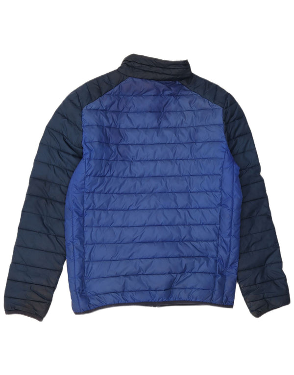 Ellesse Mens Padded Jacket UK 38 Medium Blue Colourblock Polyester