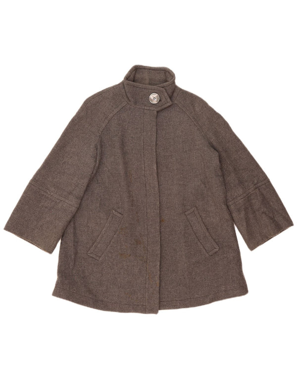 Pardesiu supradimensionat pentru femei Zara UK 10, lână gri mică