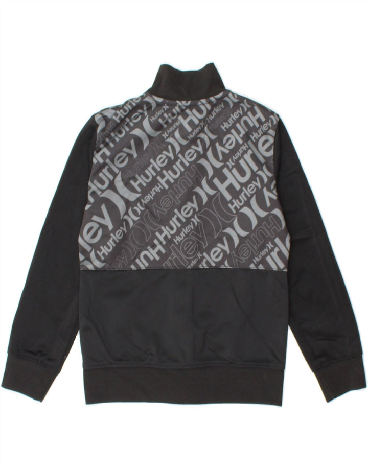 HURLEY Boys Graphic Tracksuit Top Jacket 3-4 Years Black Colourblock Vintage Hurley and Second-Hand Hurley from Messina Hembry 