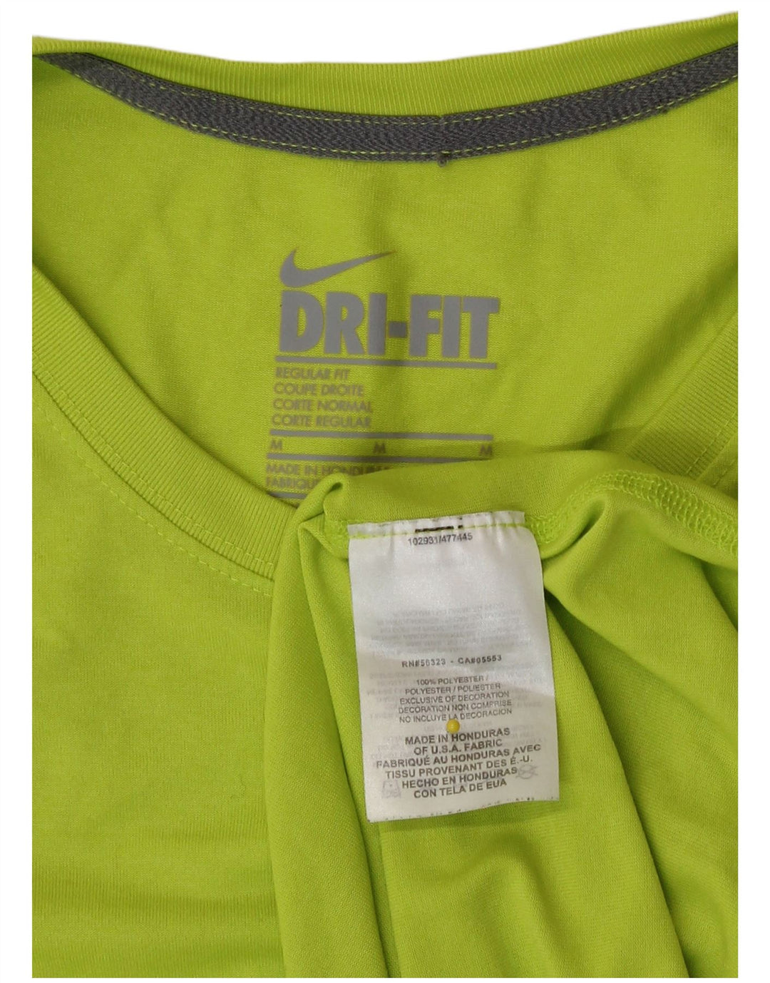 Nike Womens Dri Fit Regular Fit Top Long Sleeve UK 14 Medium Green